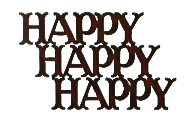 Happy Happy Happy Cut-out Sign - Click Image to Close