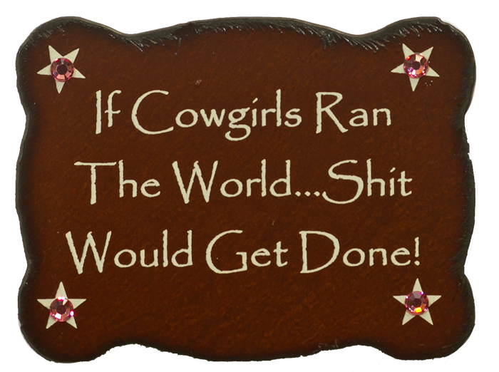 If Cowgirls Ran Print Magnets