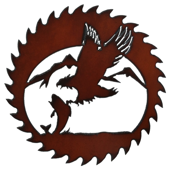 Eagle & Fish Circular Saw Art - Click Image to Close