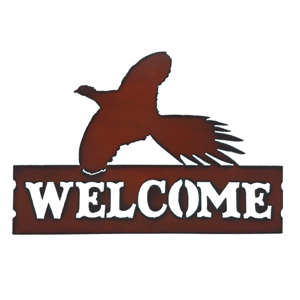 Pheasant in Flight Welcome Signs