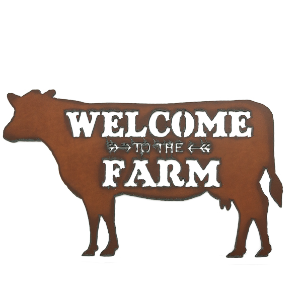 Cow/Farm Image Welcome Sign