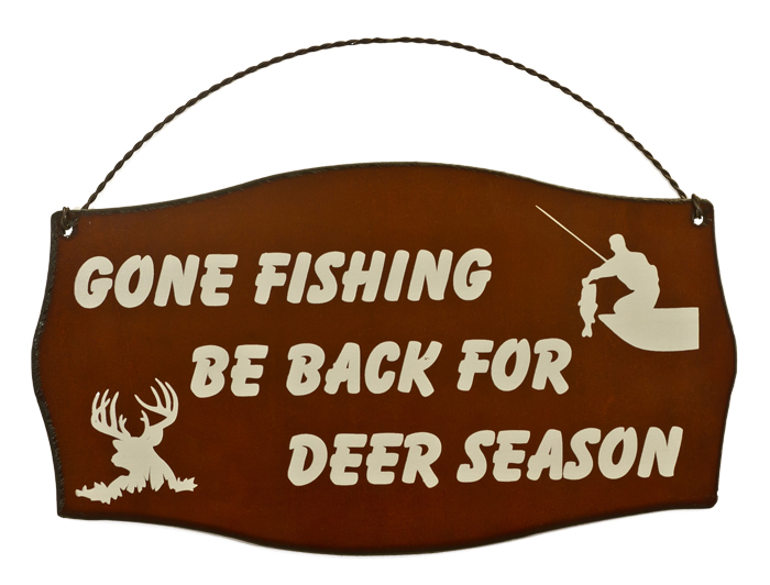 Gone Fishing Printed Signs