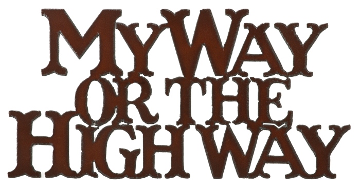 My Way Cut-out Signs