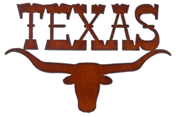 Texas With Longhorns Cut-out Signs
