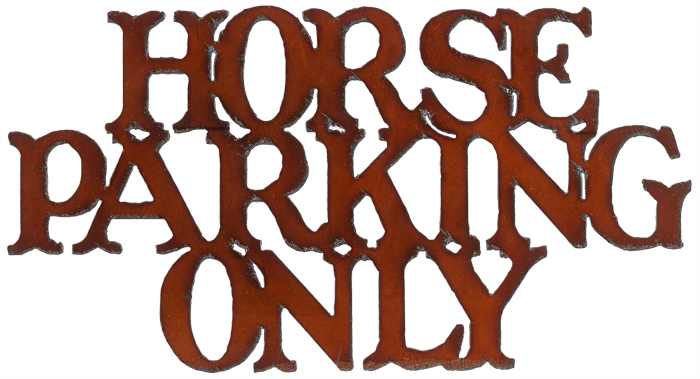 Horse Parking Cut-out Signs