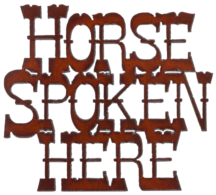 Horse Spoken Cut-out Signs