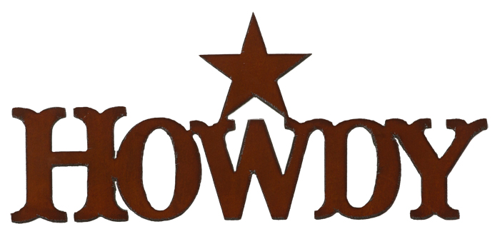 Howdy Star Cut-out Signs