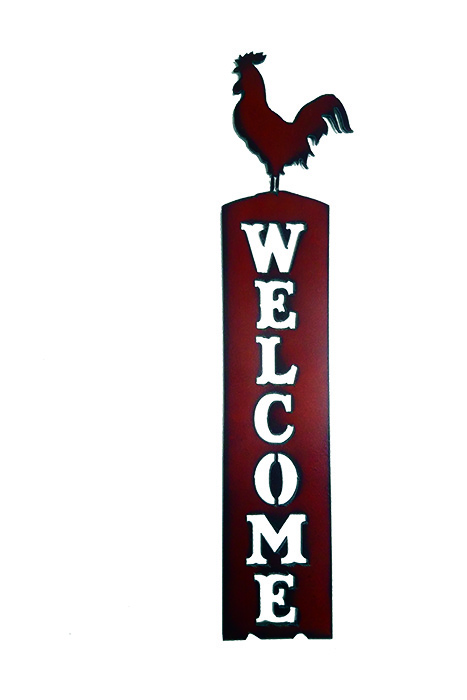 Rooster Welcome Sign