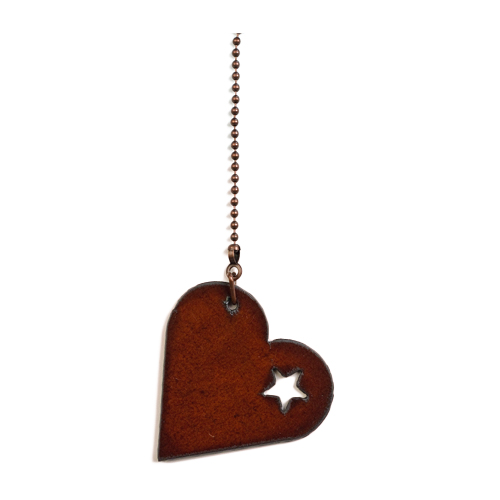 Heart w/Star Fan Pulls - Click Image to Close
