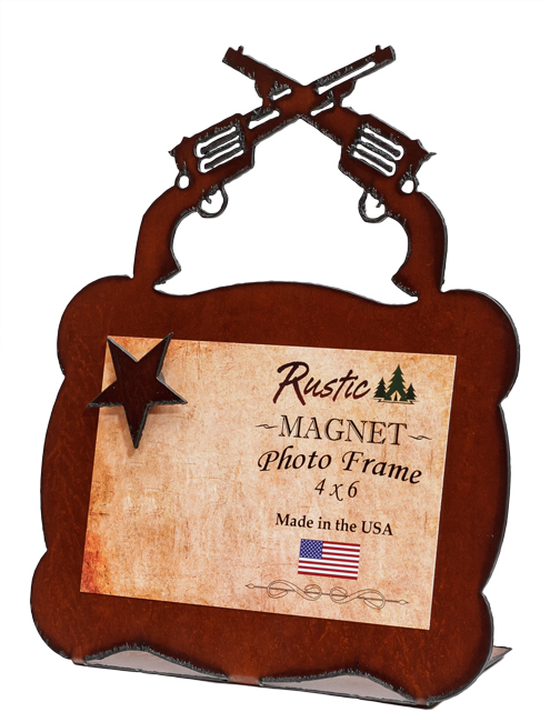 Crossed Pistols Photo Frame - Click Image to Close