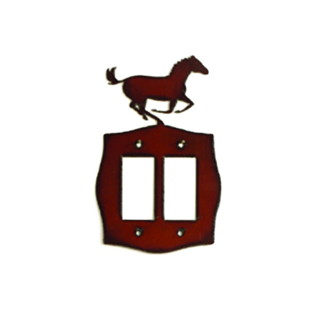 Horse Double Rocker Switchplate Covers - Click Image to Close