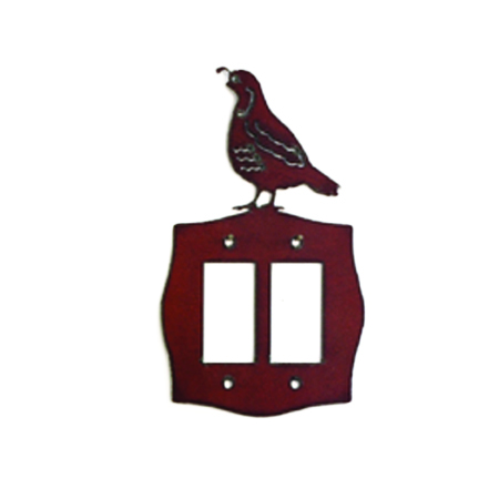 Quail Double Rocker Switchplate Covers