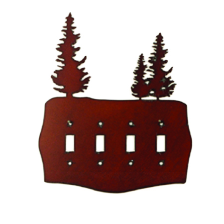 Tree Quad Toggle Switchplate Covers