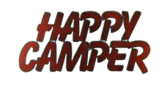 Happy Camper Cut-out Sign - Click Image to Close