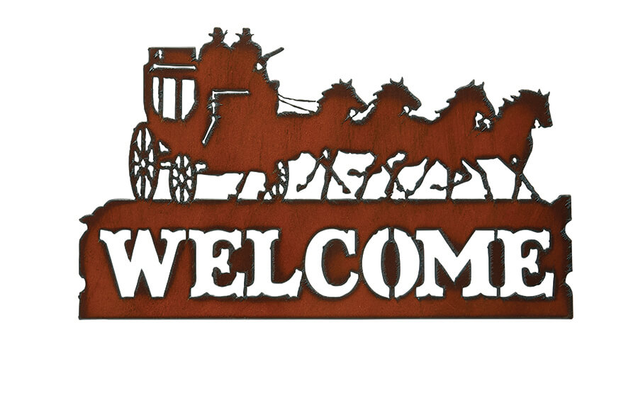 Stagecoach/Horses Welcome Signs - Click Image to Close