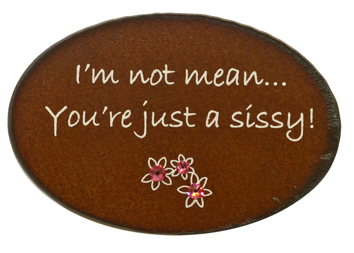 I'm Not Mean Print Magnets - Click Image to Close