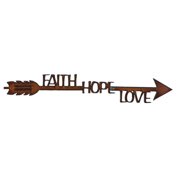 1 Arrow Faith Hope Love Arrow Signs - Click Image to Close