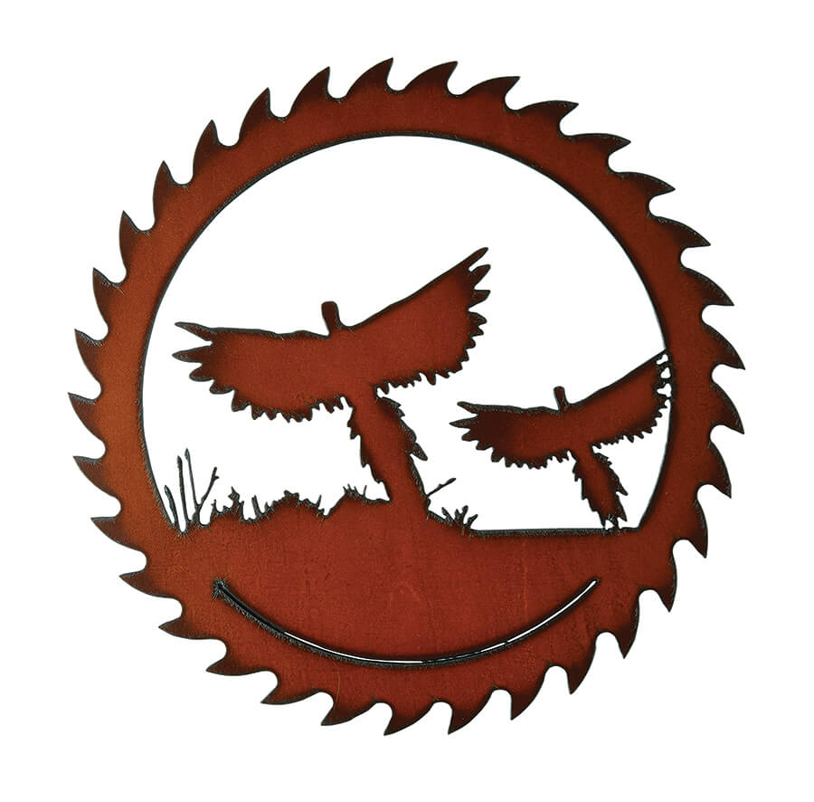 Pheasants Circular Saw Art - Click Image to Close