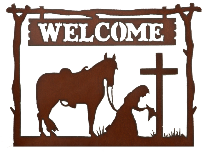 Framed CG at Cross Welcome Signs - Click Image to Close