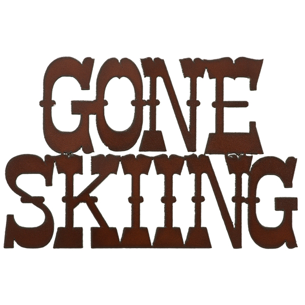 Gone Skiing Cut-out Sign - Click Image to Close