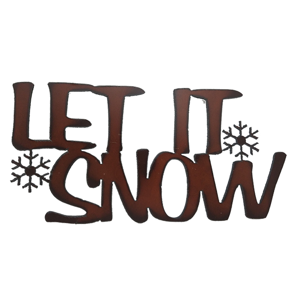 Let it Snow Cut-out Sign - Click Image to Close