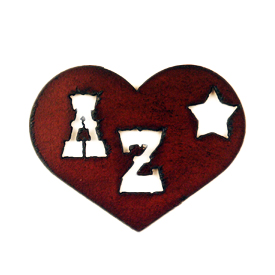 Heart w/AZ Ornaments - Click Image to Close