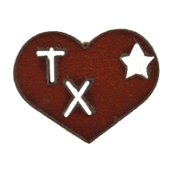 Heart w/TX Magnets - Click Image to Close