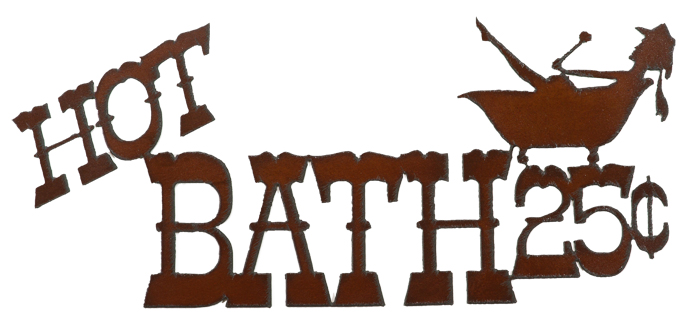 Hot Bath Cut-out Signs