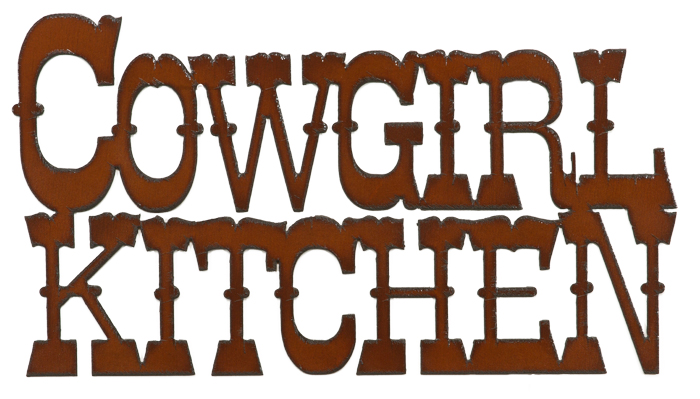 Cowgirl Kitchen Cut-out Sign - Click Image to Close