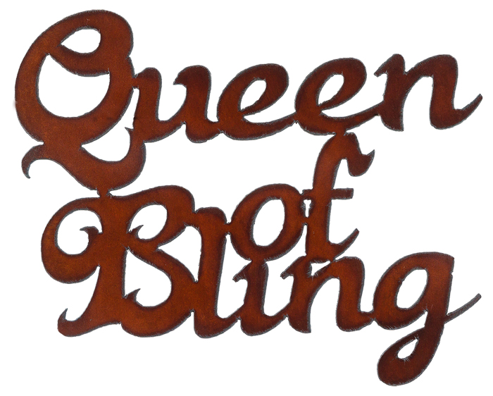 Queen Of Bling Cut-out Signs - Click Image to Close