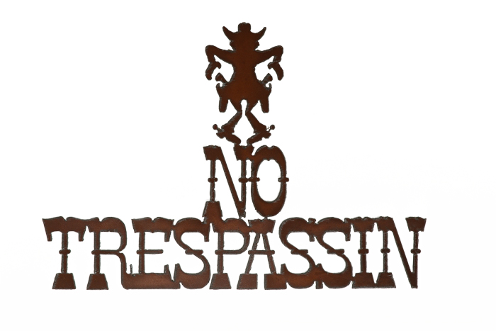 No Trespassin Cut-out Signs - Click Image to Close
