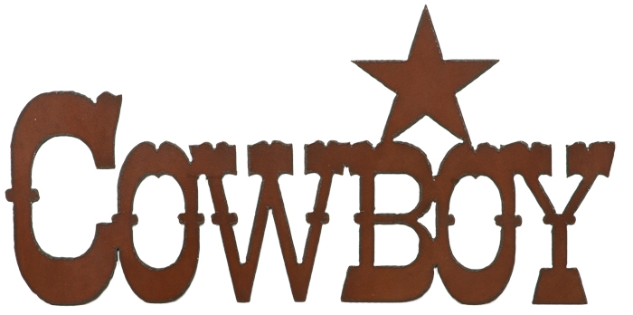 Cowboy Star Cut-out Sign - Click Image to Close