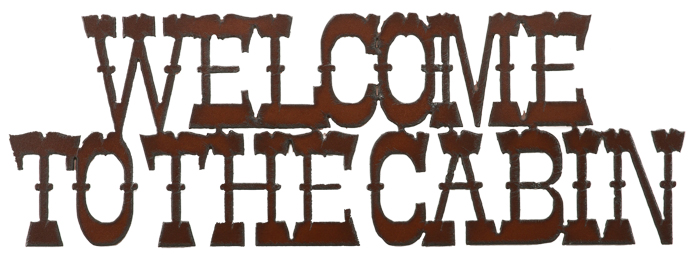 Welcome To The Cabin Cut-out Signs - Click Image to Close