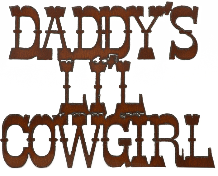 Daddy's Lil Cowgirl Cut-out Signs
