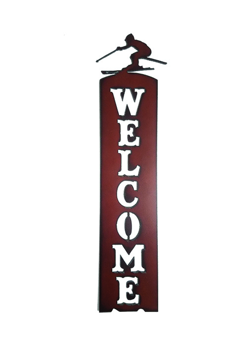 Skier Welcome Sign