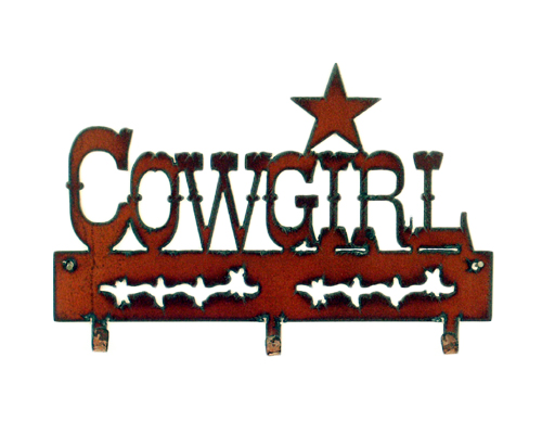 Star Cowgirl 3 Hook Key Holder - Click Image to Close
