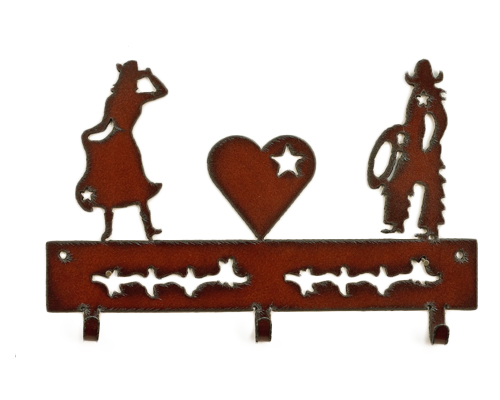 Star Heart, Skirt & Chaps 3 Hook Key Holder - Click Image to Close