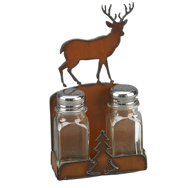 Deer Salt & Pepper Holder - Click Image to Close