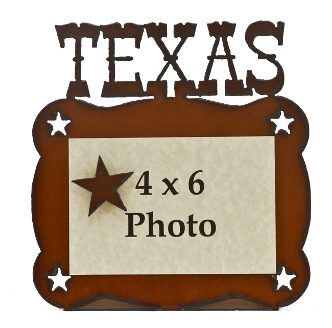 Texas w/Star Photo Frame - Click Image to Close