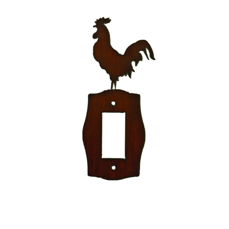 Rooster Single Rocker Switchplate Covers - Click Image to Close
