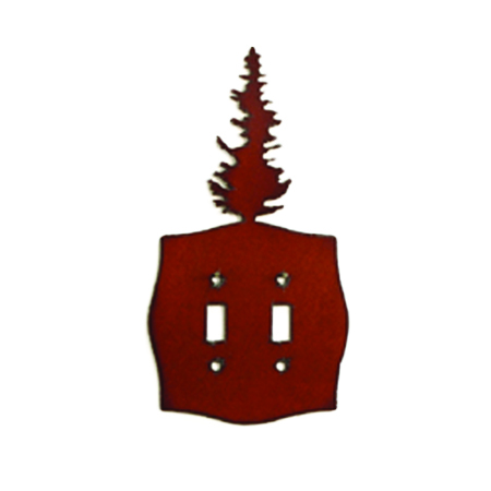 Tree Double Toggle Switchplate Covers - Click Image to Close